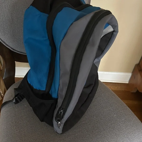 Adidas Gray and Blue Men's Backpack - Picture 2 of 5